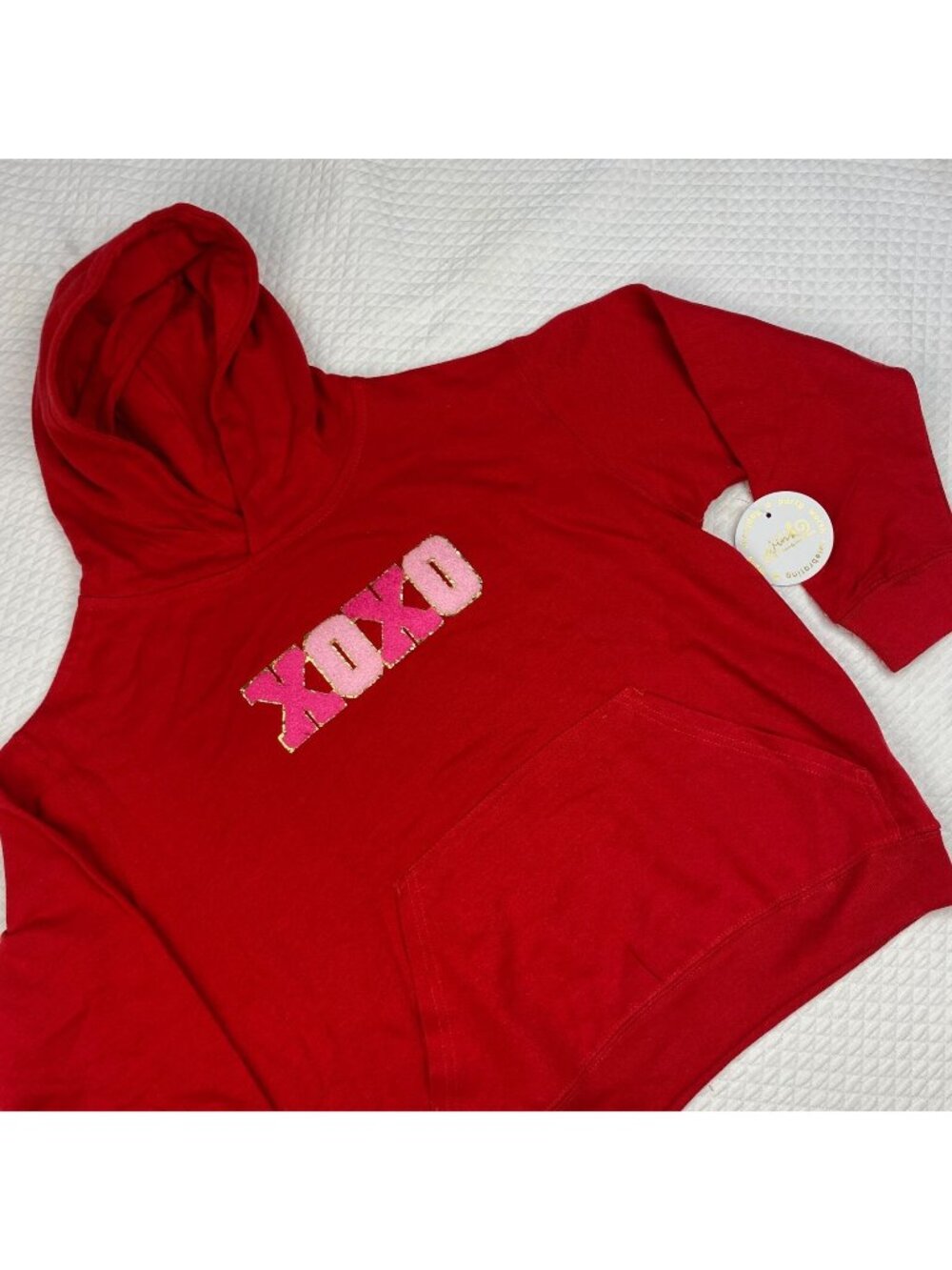 NWT Sweet Wink Boutique Girls Size 10 Hoodie XOXO Patch Valentine's Day Pullover